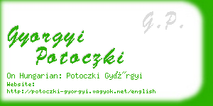 gyorgyi potoczki business card